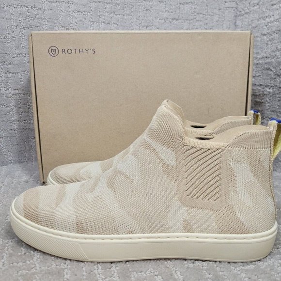Rothy's The Chelsea Sand Camo Pull On Ankle Boots Womens Size 7, 7.5, 8, 9.5, 10 - Picture 10 of 11